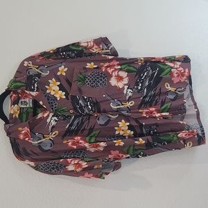 Vintage Kennington Hawaiian shirt large purple tiki Rare
